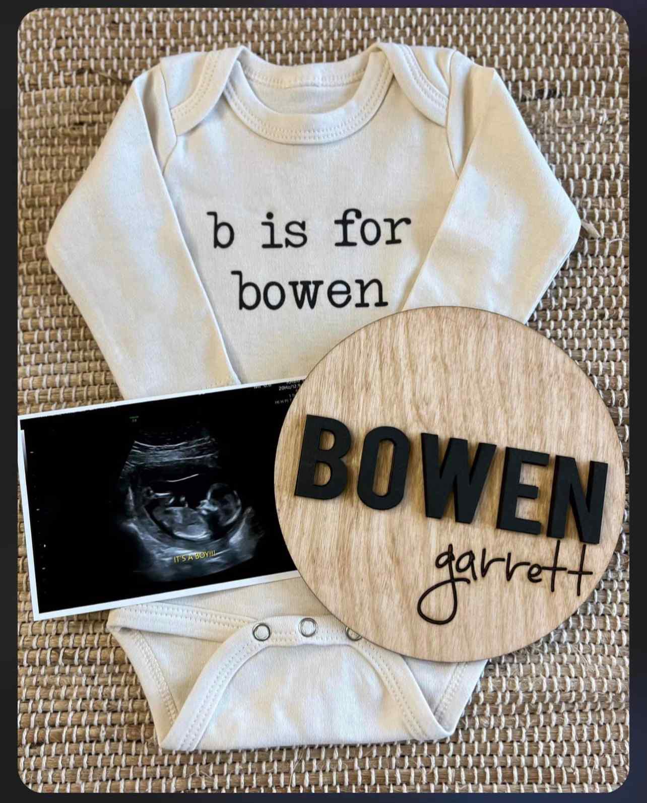 Baby Name Door Hanger, Door Sign, 3D Design, New Baby, Personalized - Woodland Rustics
