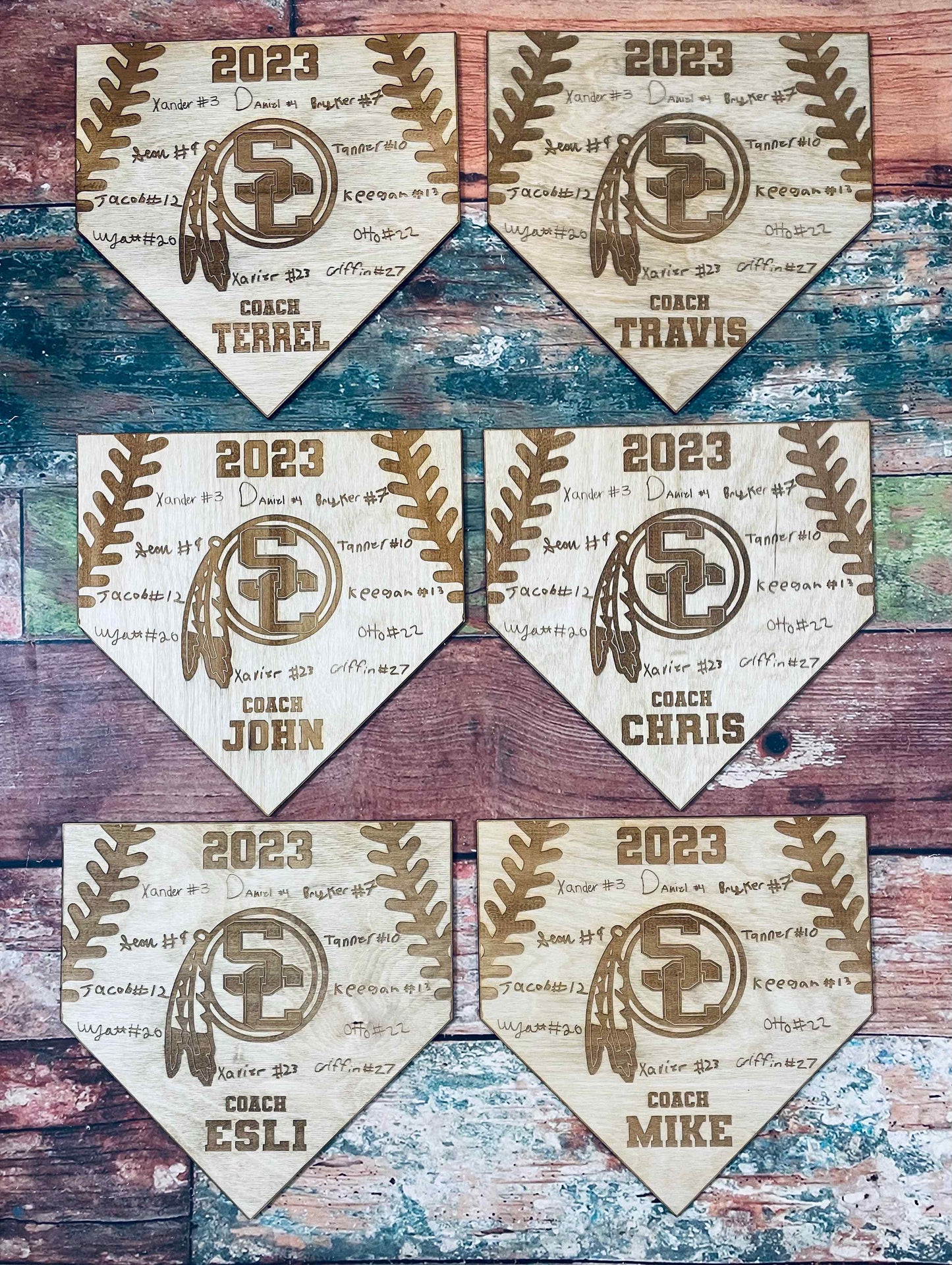 Baseball Sign, Home Plate, Wooden Name, Baseball Team Award, Personalized - Woodland Rustics
