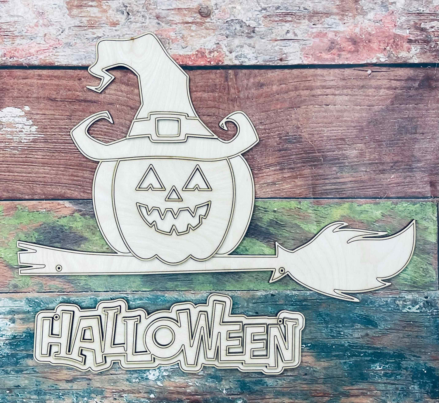 Halloween Sign, 3D, Create Your Own, Cut Out, Craft, Cutout, Unfinished - Woodland Rustics
