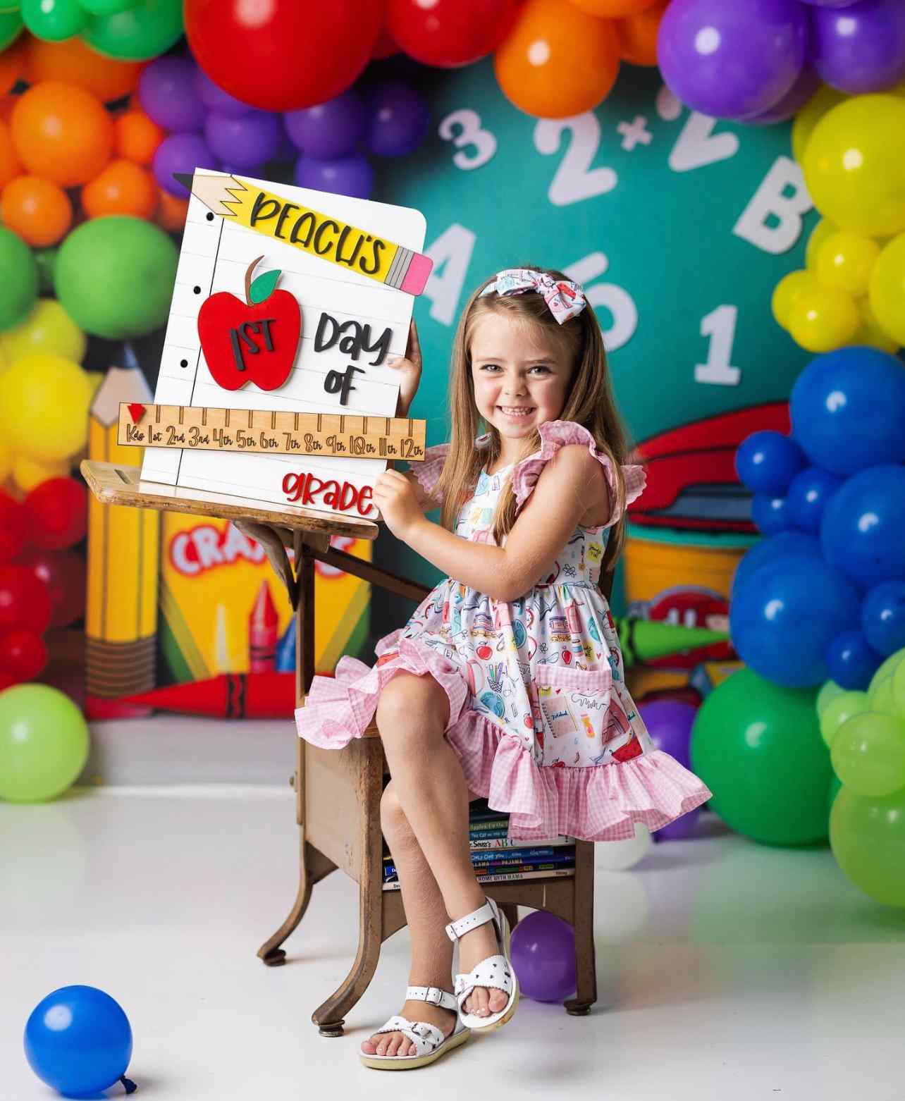 Back to School Sign, Door Hanger, First day of School, Student, Personalized - Woodland Rustics