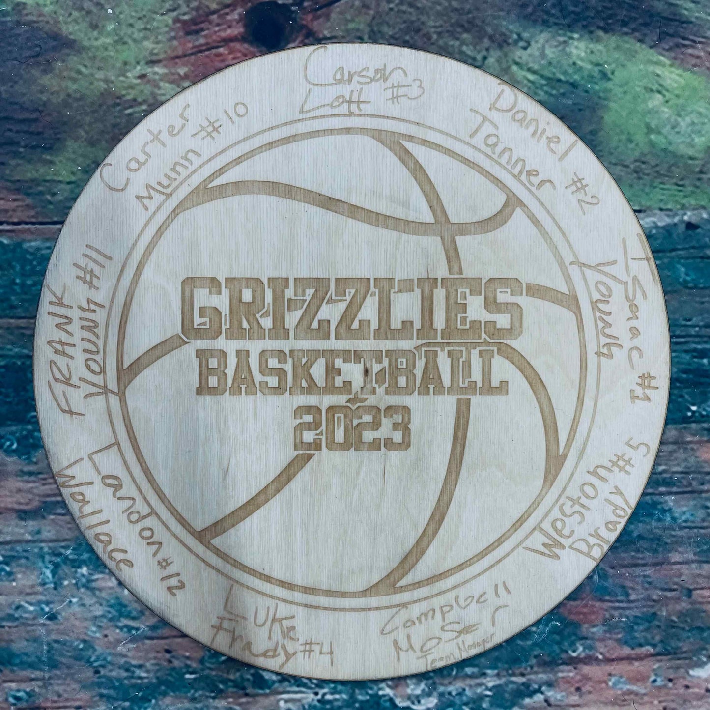 Wooden Name Award, Basketball Team Award, Personalized - Woodland Rustics