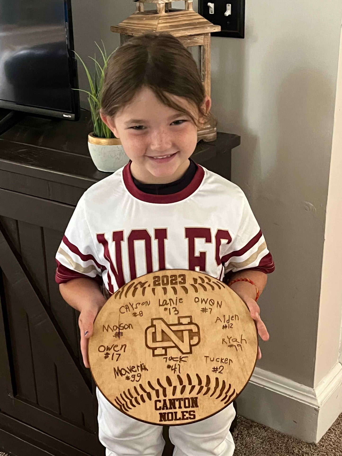 Baseball Player Award, Baseball Sign, Wooden Name Award, Noles, Canton Noles Baseball, Baseball Team Award, Personalized Team Gift - Woodland Rustics