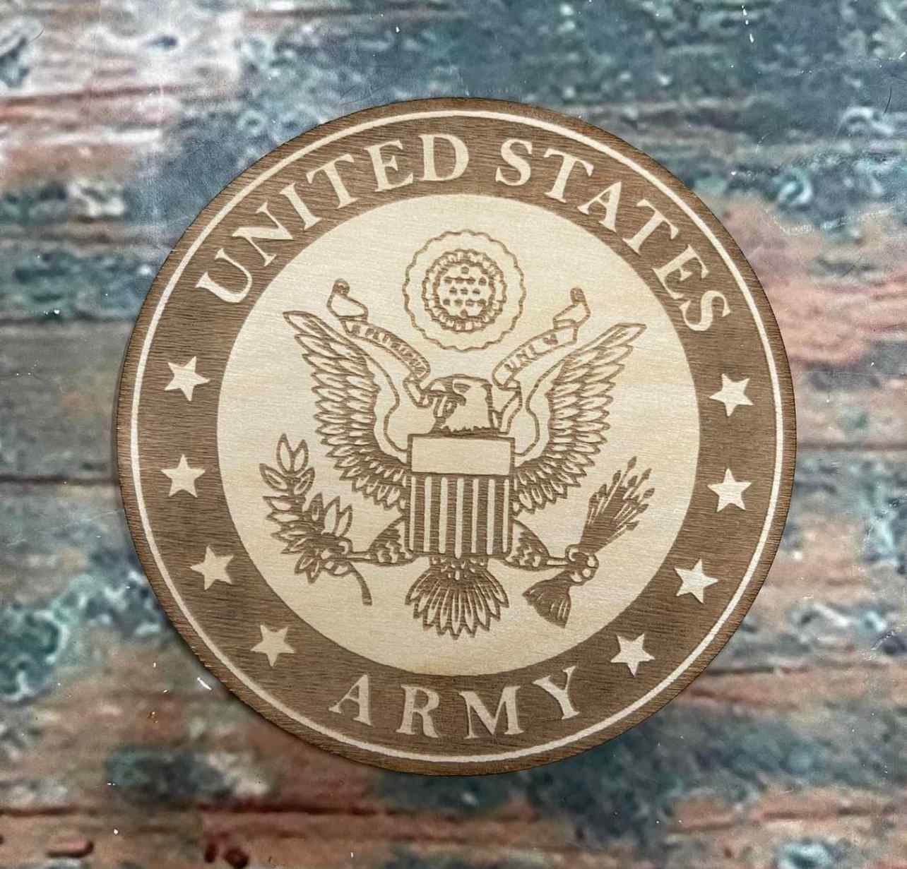 Army, US Army, United States Military, Patriotic Ornament, Cutout - Woodland Rustics