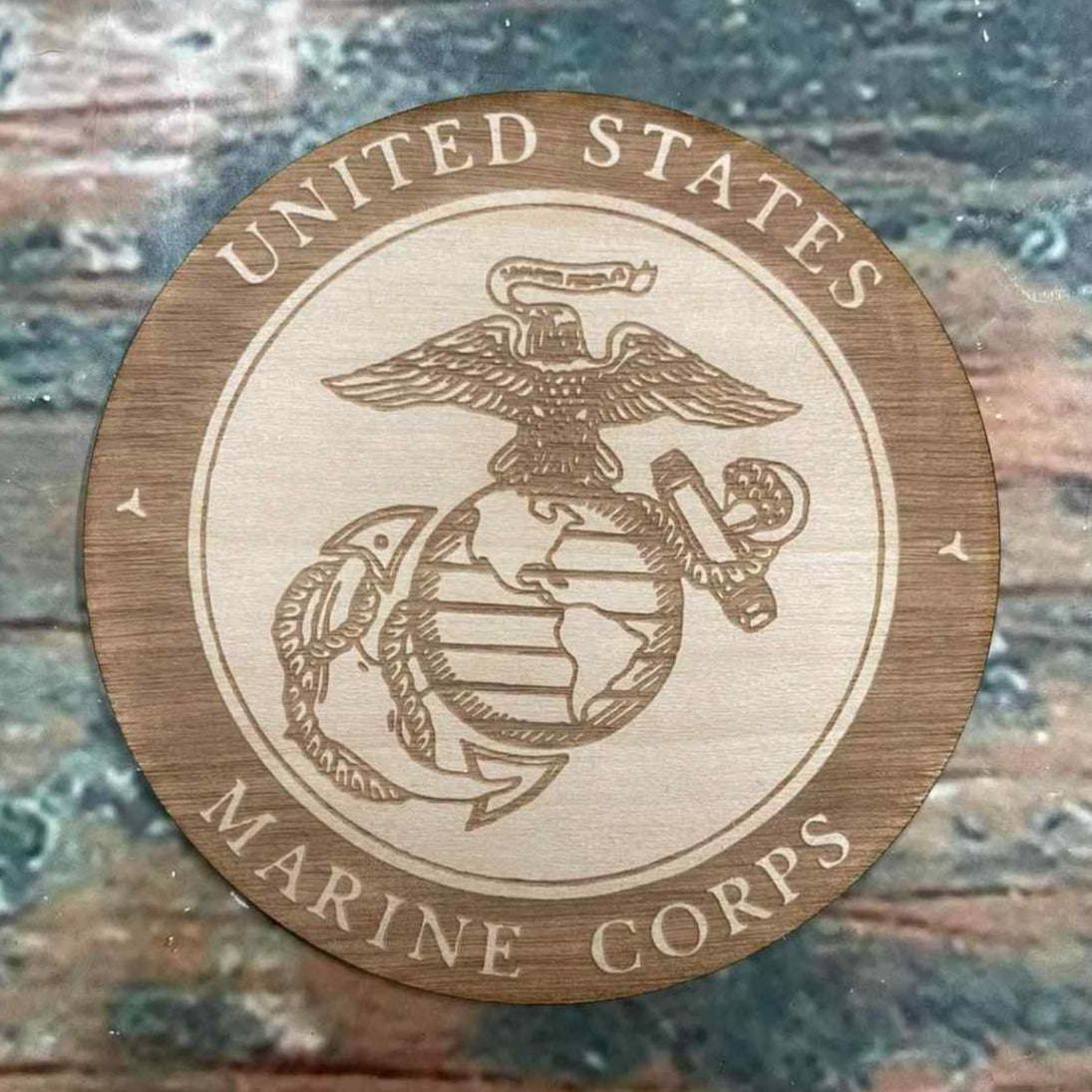 US Marines, United States Military, US Marine Corps, Patriotic Ornament, Sign - Woodland Rustics