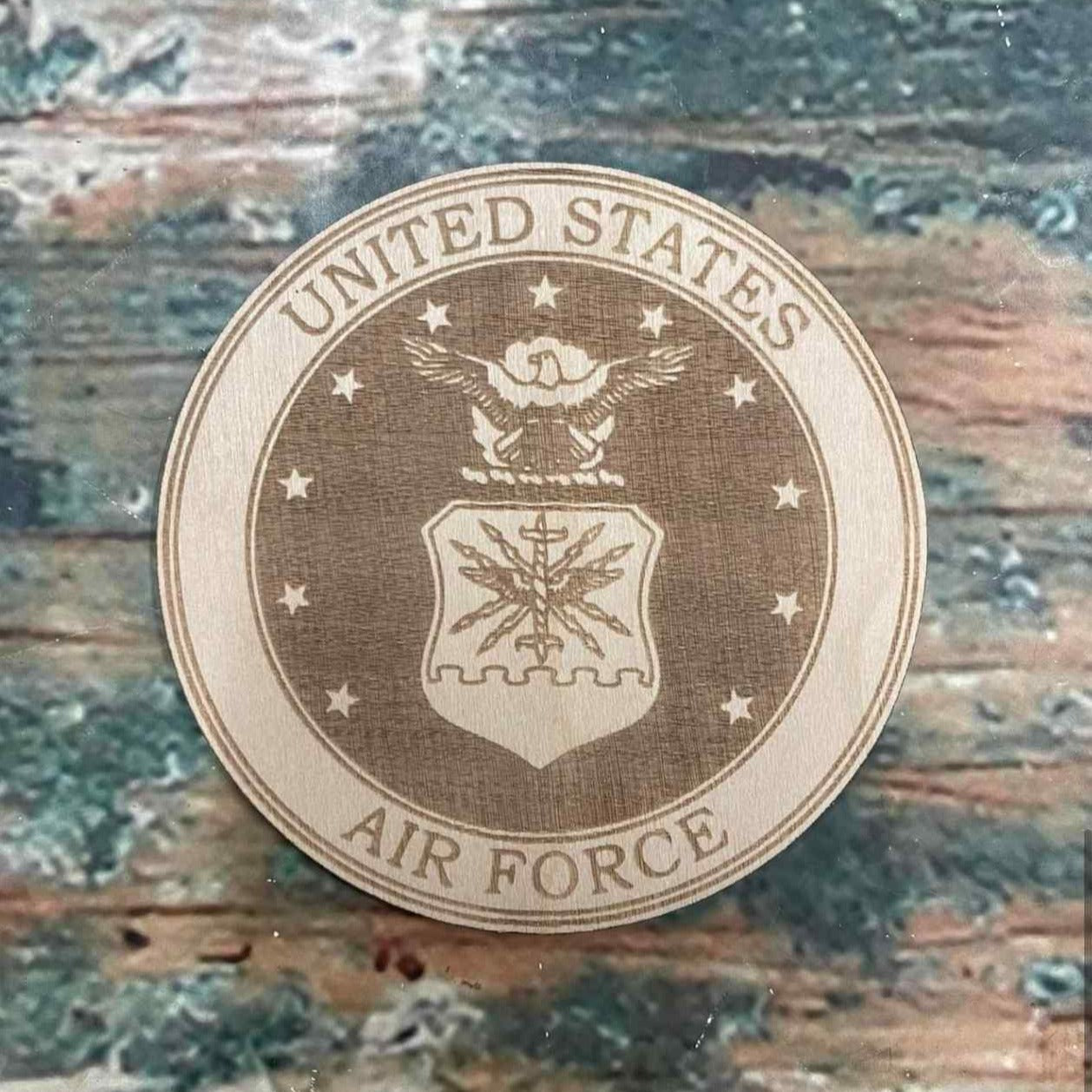 Air Force, US Air Force, United States Military, Patriotic Ornament, Craft, Cutout - Woodland Rustics