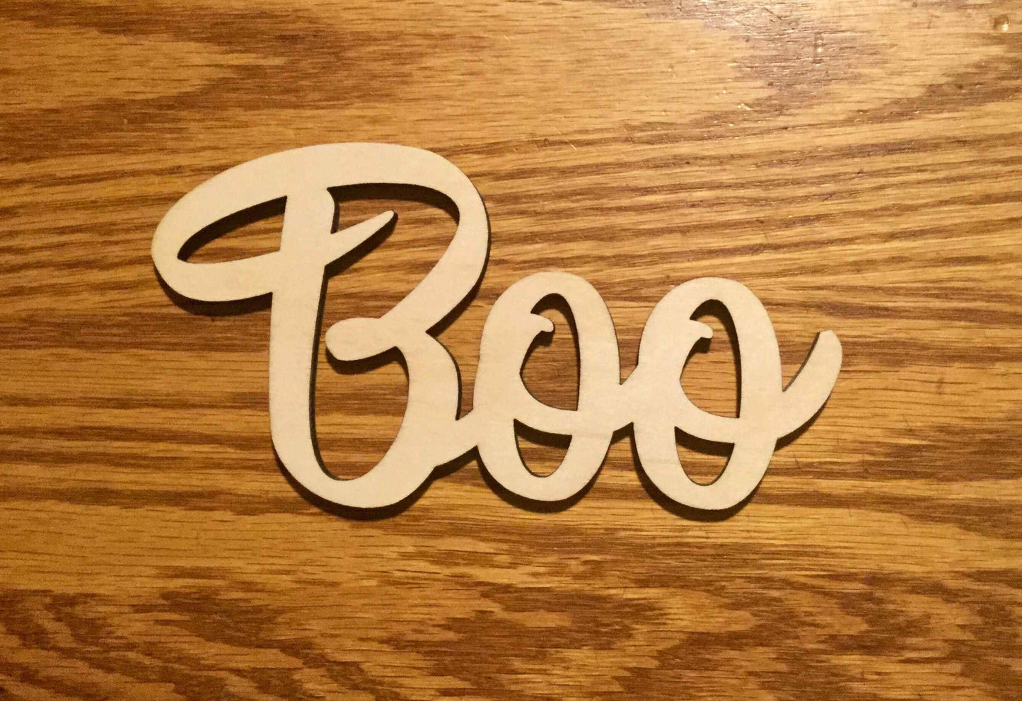 Boo Sign, Craft, Cutout, Wall Hanger, Door Hanger - Woodland Rustics