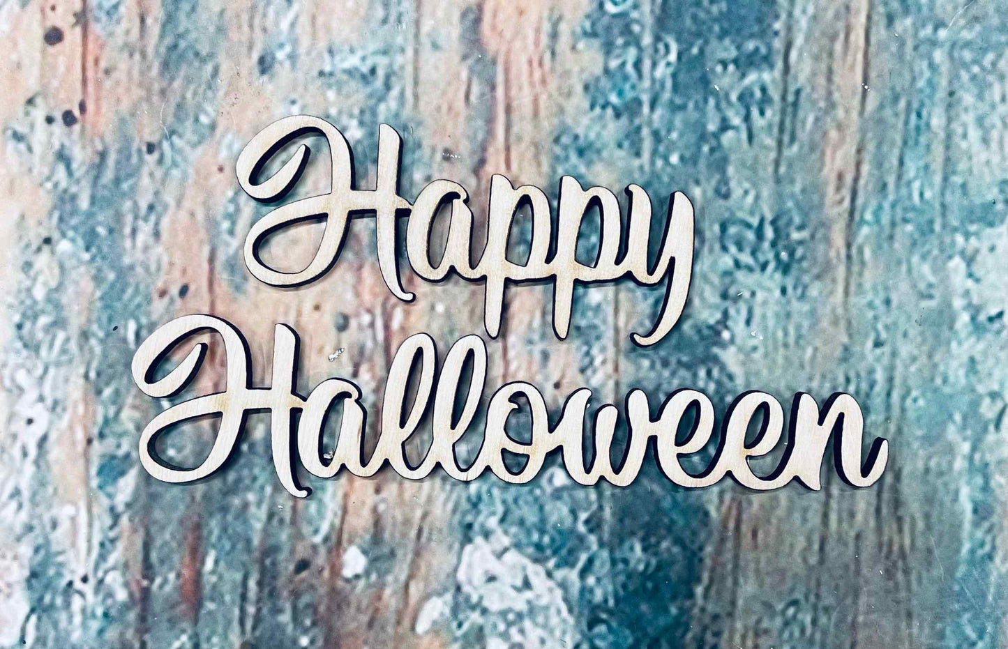 Happy Halloween Sign, Craft, Cutout, Wall Hanger, Door Hanger - Woodland Rustics