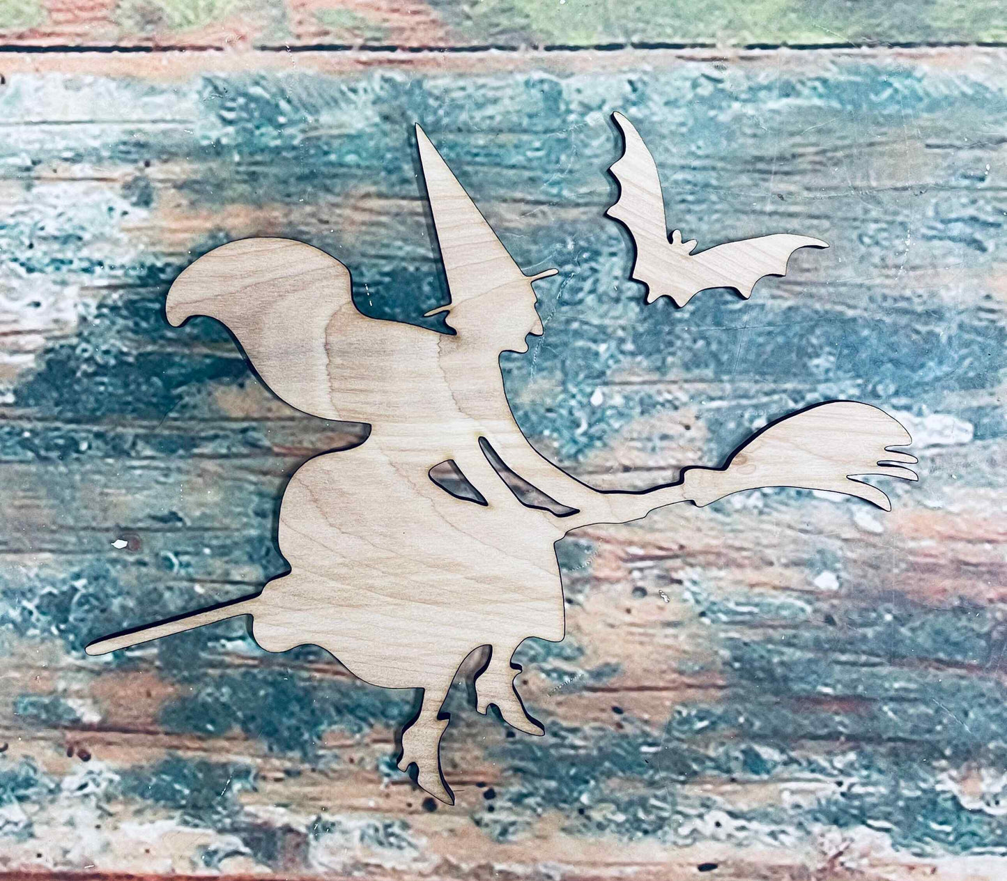 Witch, Witch Flying, Halloween, Spooky Craft, Wall - Door Hanger or Cutout - Woodland Rustics