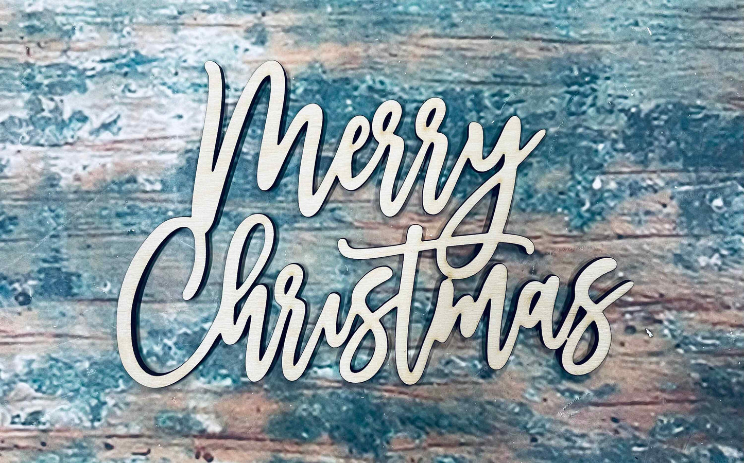 Merry Christmas Sign, 1 Piece, Craft, Cutout, Wall Hanger, Door Hanger - Woodland Rustics