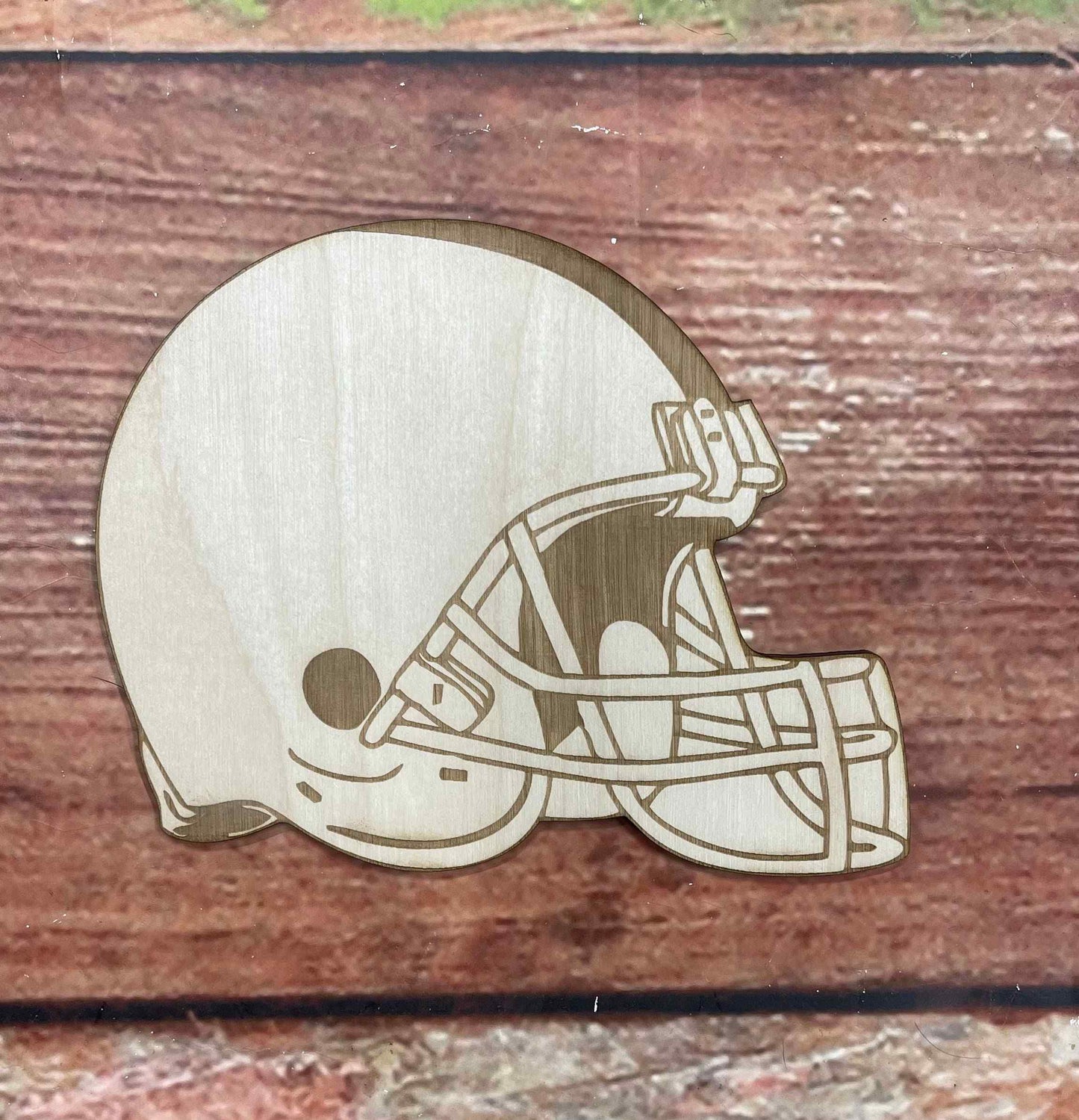 Football Helmet, Blank Football Helmet, Wall - Door Hanger or Cutout - Woodland Rustics