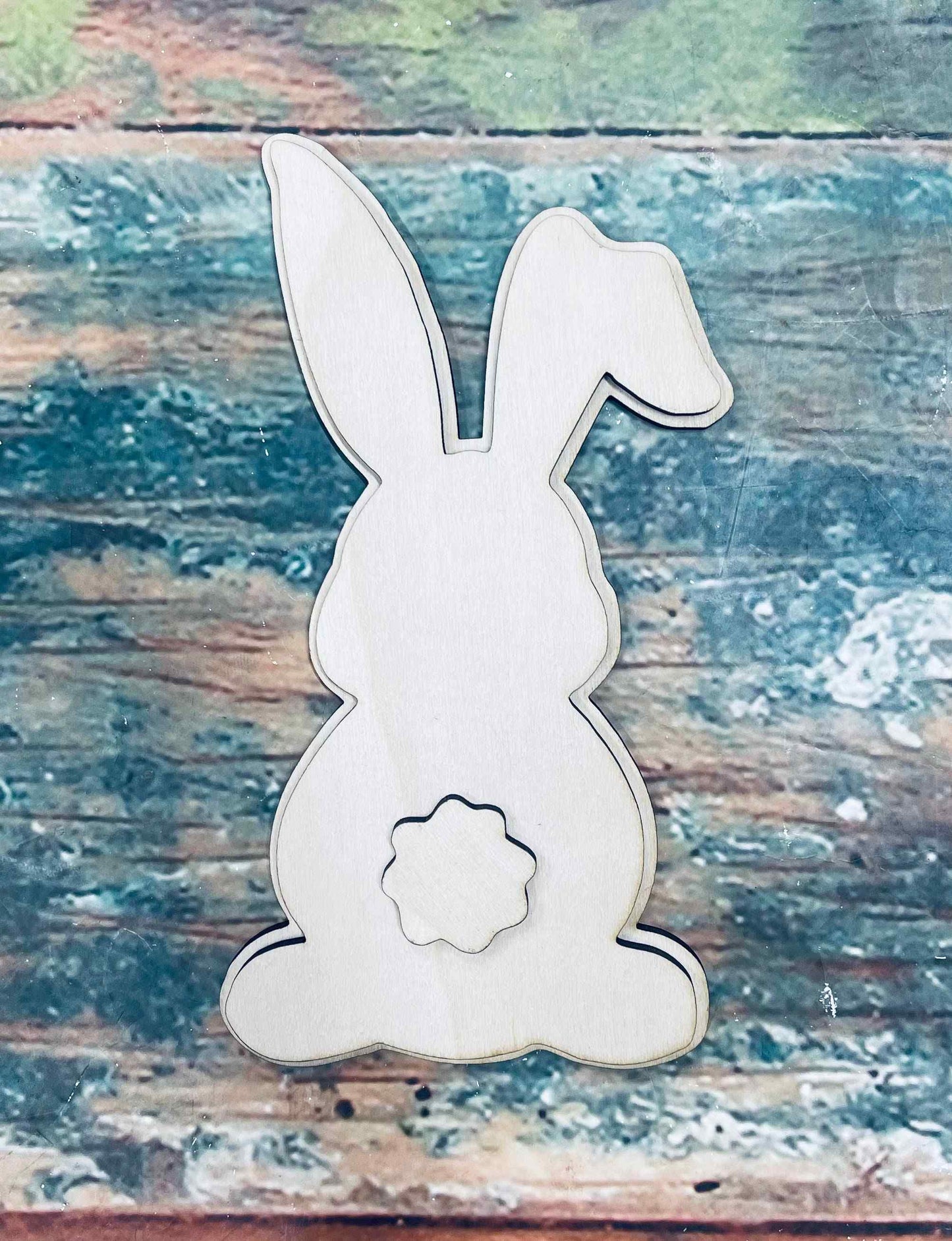 Easter Bunny, Easter Rabbit , 3/D, Create Your Own, Easter, Door Hanger, Cut Out, Craft, Cutout - Woodland Rustics