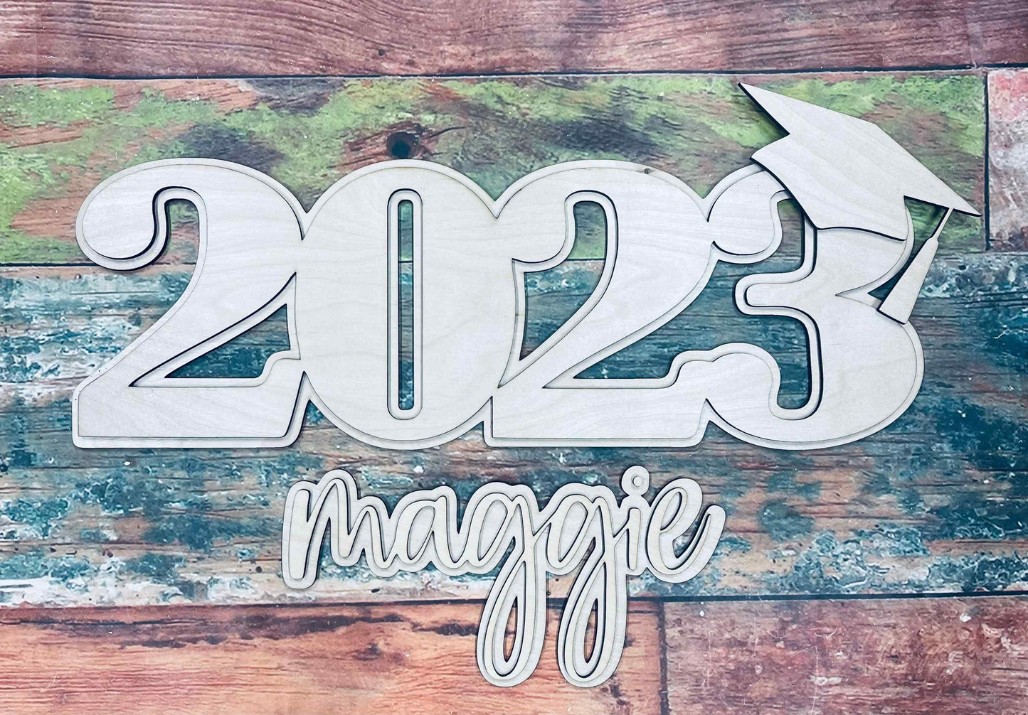 Senior, Senior Photo Prop, Graduate, 2023, Custom, Personalized, Sign, Logo, Craft, 3D Cutout - Woodland Rustics
