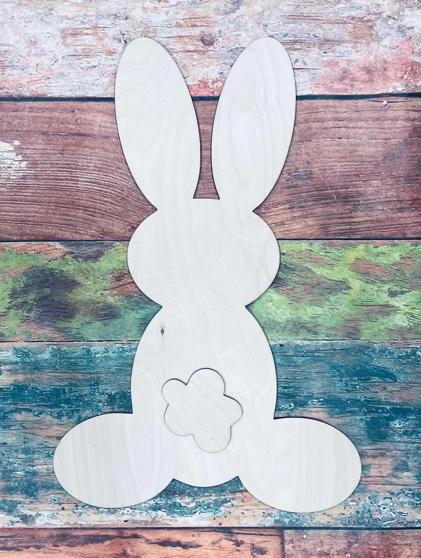 Easter Bunny, Easter Rabbit , Create Your Own, Easter, Door Hanger, Cut Out, Craft, Cutout - Woodland Rustics