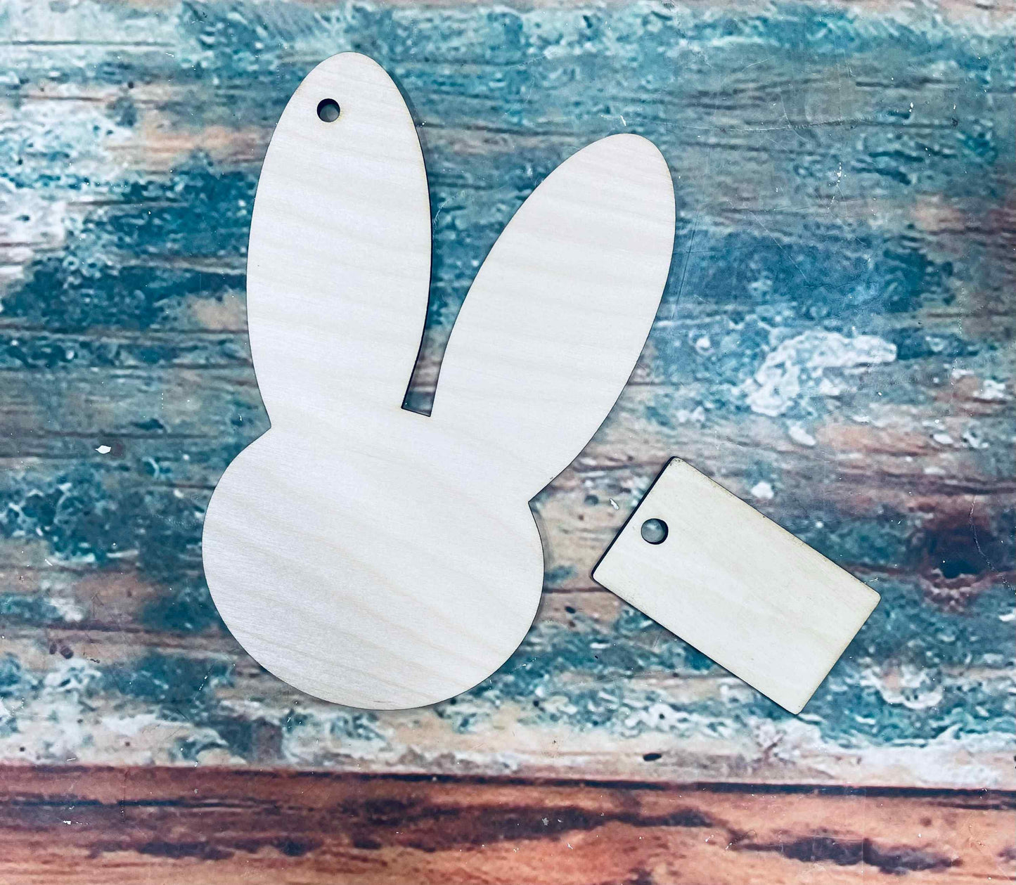 Easter Bunny, Easter Rabbit with Tag, Easter Basket Tag, Create Your Own, Easter, Door Hanger, Cut Out, Craft, Cutout - Woodland Rustics