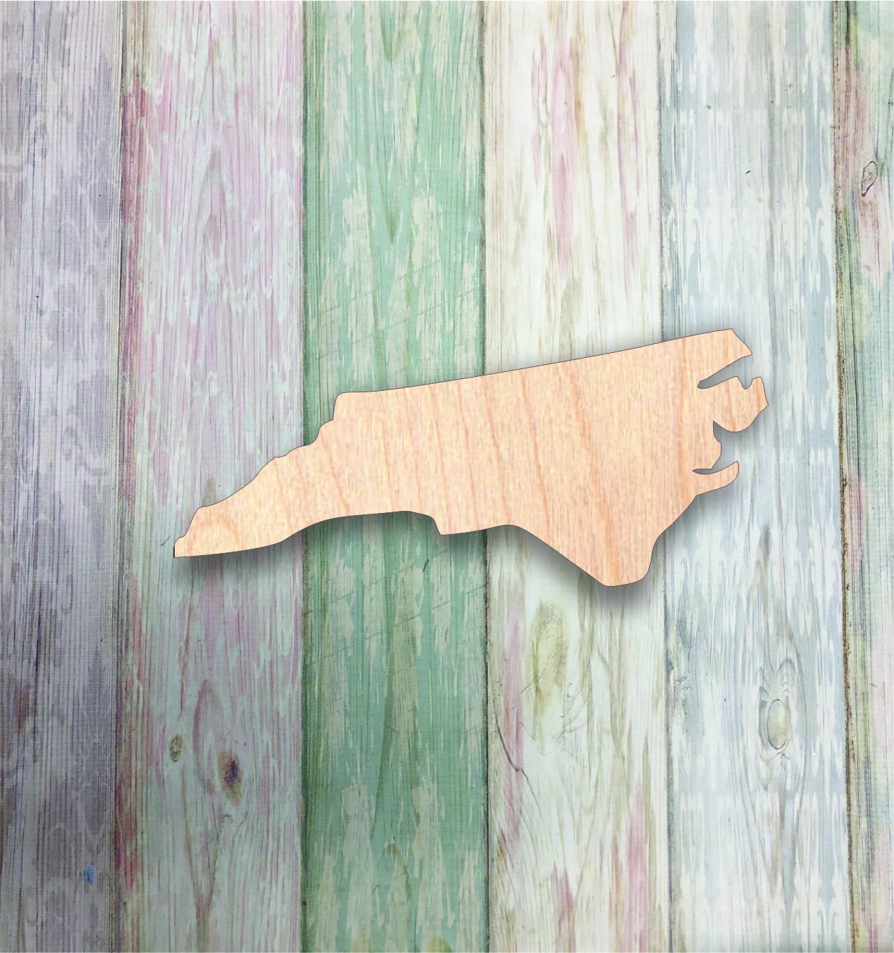 North Carolina State Sign, Wall - Door Hanger or Cutout - Woodland Rustics
