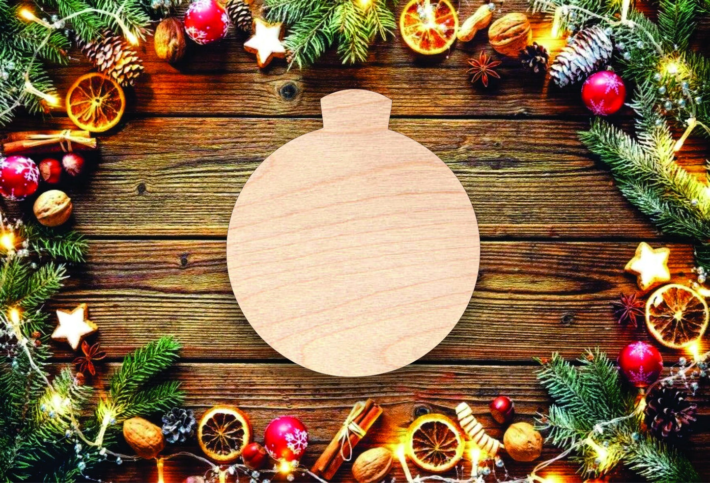 Christmas Tree Round Ornament, Sign, Craft Cutout - Woodland Rustics
