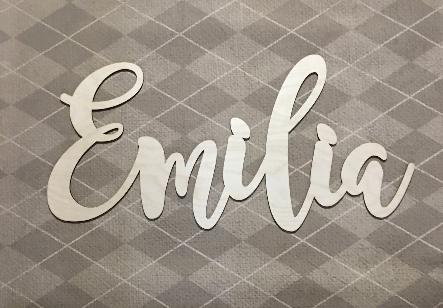 Custom Name Wall Sign & Font, Personalized - Measurement By Length - Woodland Rustics