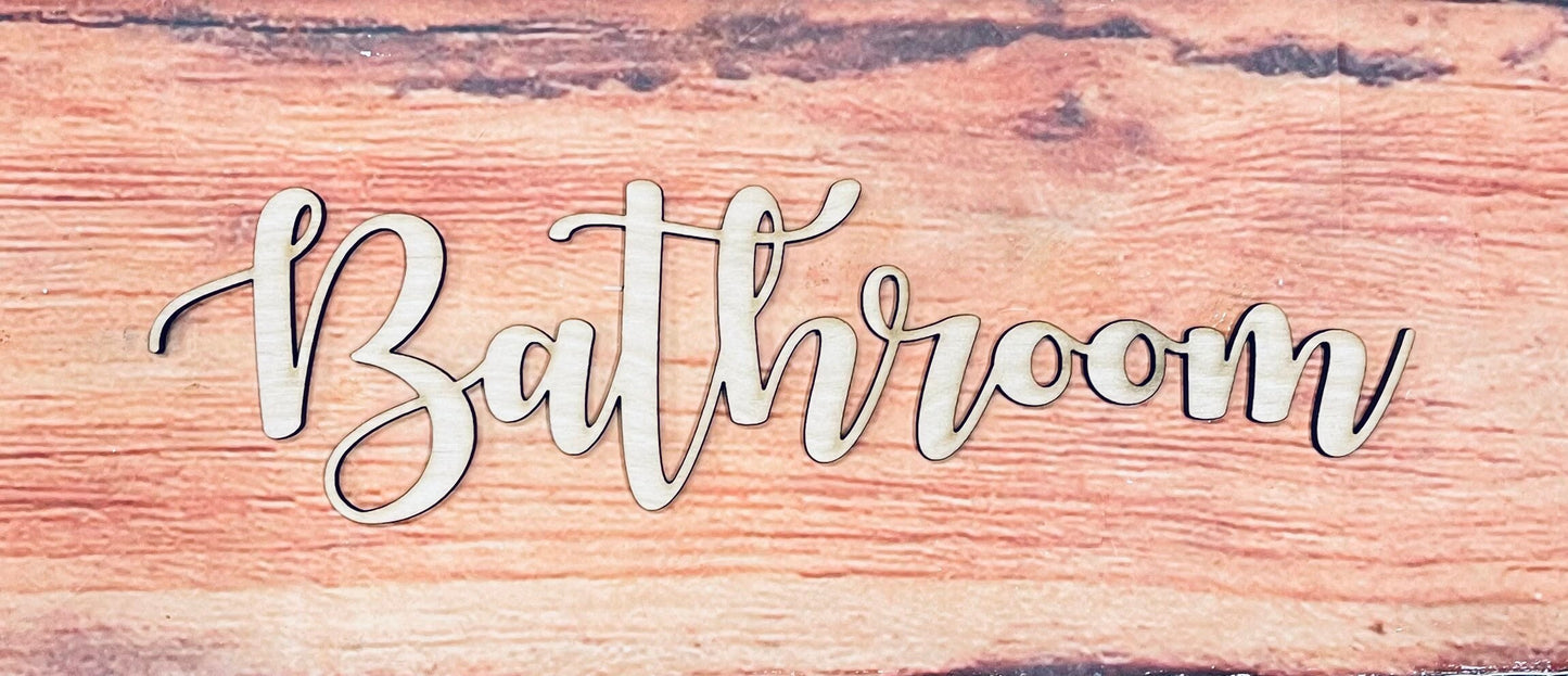 Bathroom, Bathroom Sign, Wall Decor - Woodland Rustics