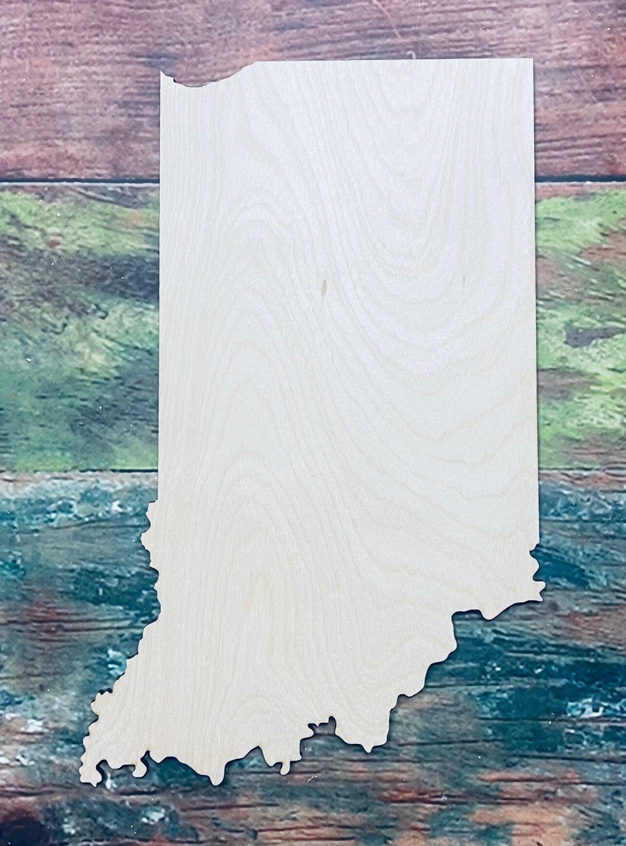 Indiana State Sign, Wall - Door Hanger or Cutout - Woodland Rustics