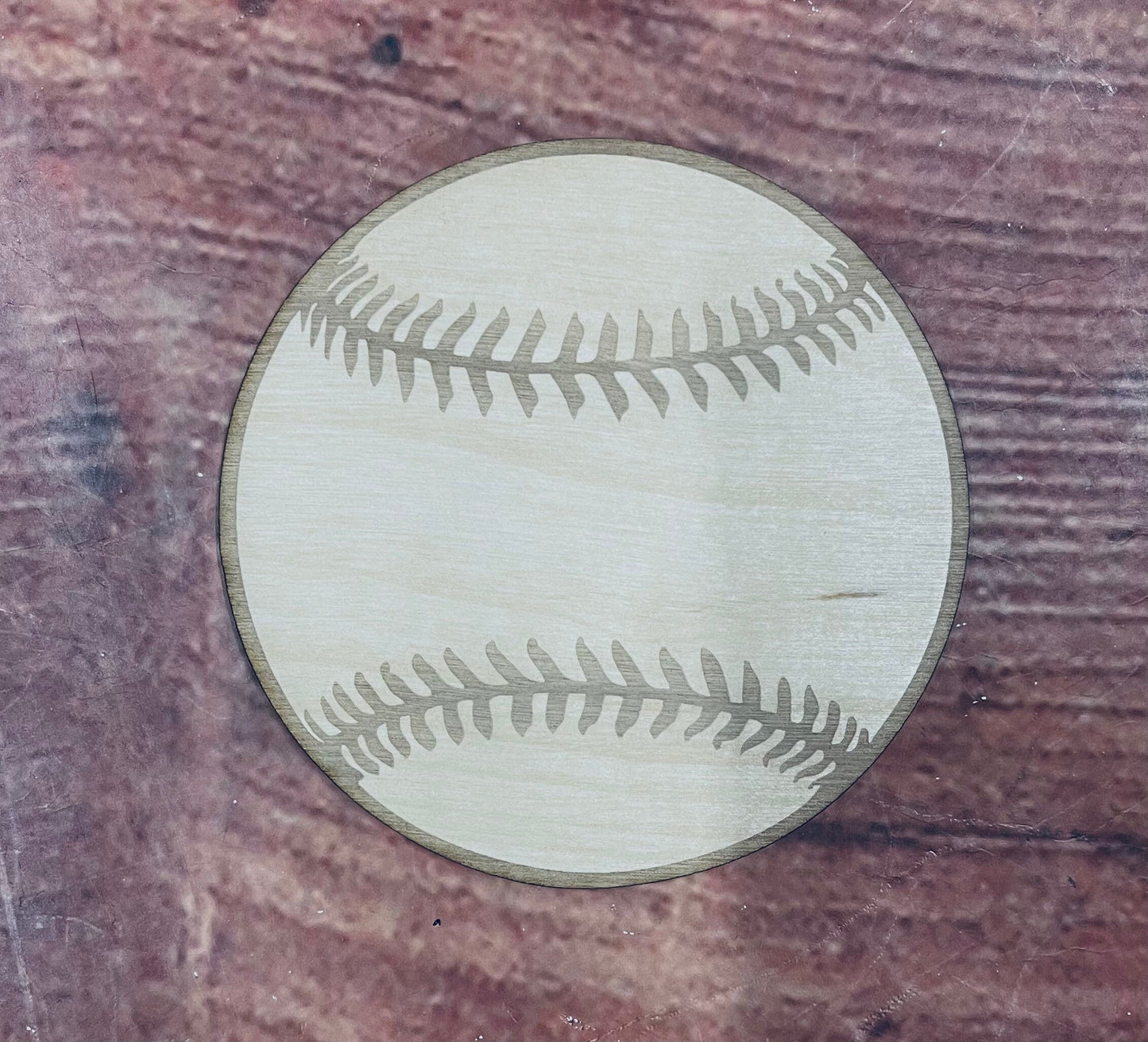 Baseball, Blank Baseball, Add Your Logo, Wall - Door Hanger or Cutout - Woodland Rustics