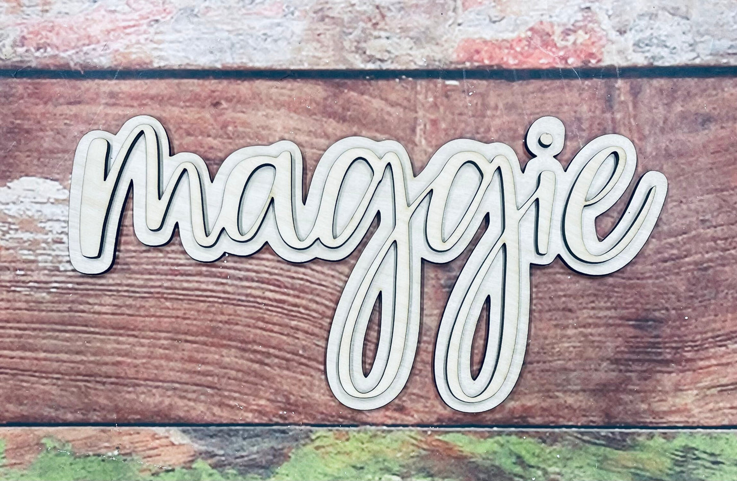 Custom Name Sign 3D, Create YourOwn, Name Cut Out, Cutout - Measured By Length - Woodland Rustics