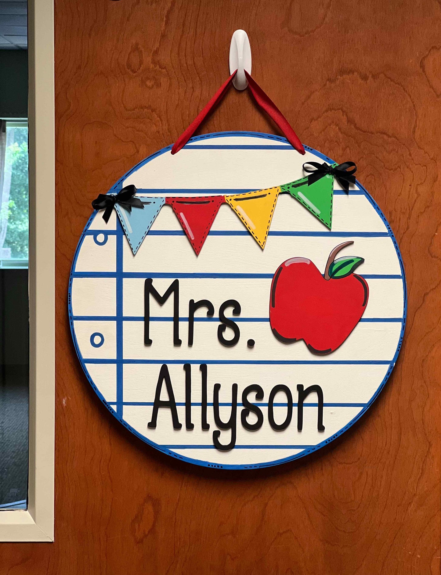 Teacher Door Hanger, Teacher Gift, Custom Painted Sign, Classroom Door Sign