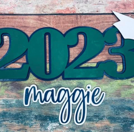 Senior 2024, Photo Prop, Painted 3D, Senior Door Sign Personalized, Graduate, Class of 2024