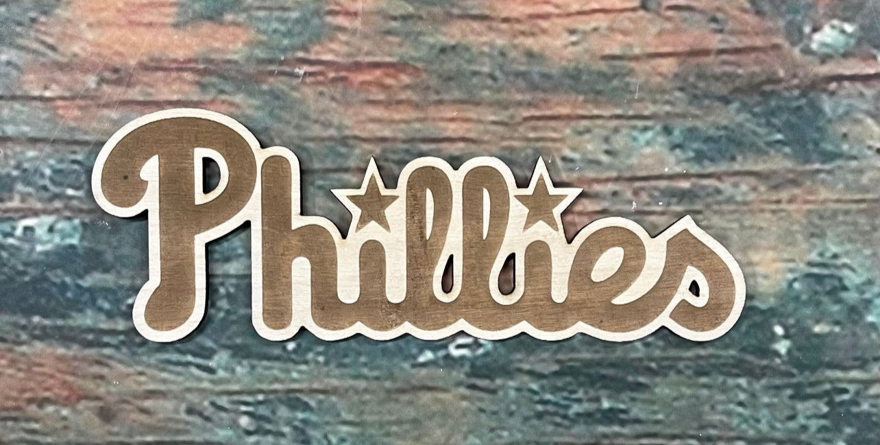 Phillies Baseball, Baseball, Word Art, Wall - Door Hanger or Cutout