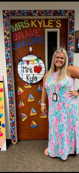 Teacher Door Hanger, Teacher Gift, Custom Painted Sign, Classroom Door Sign