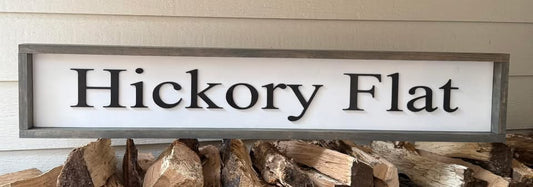 Hickory Flat Sign, Hometown Wall Hanger, Hometown Sign, Wall Sign, Home decor, Custom