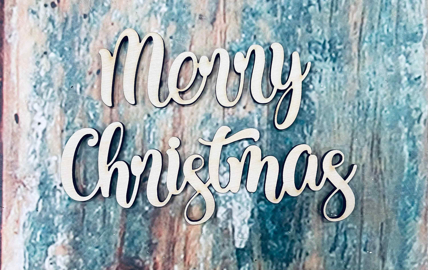 Merry Christmas Sign, Craft, Cutout, Wall Hanger, Door Hanger - Woodland Rustics