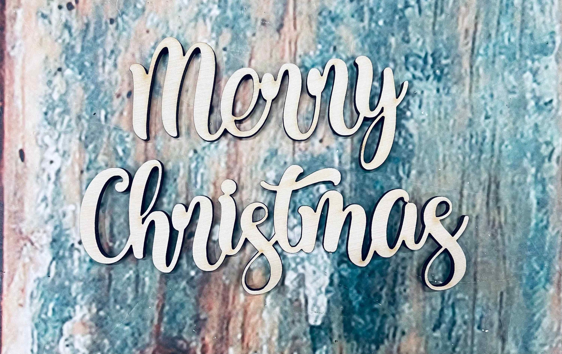 Merry Christmas Sign, Craft, Cutout, Wall Hanger, Door Hanger - Woodland Rustics