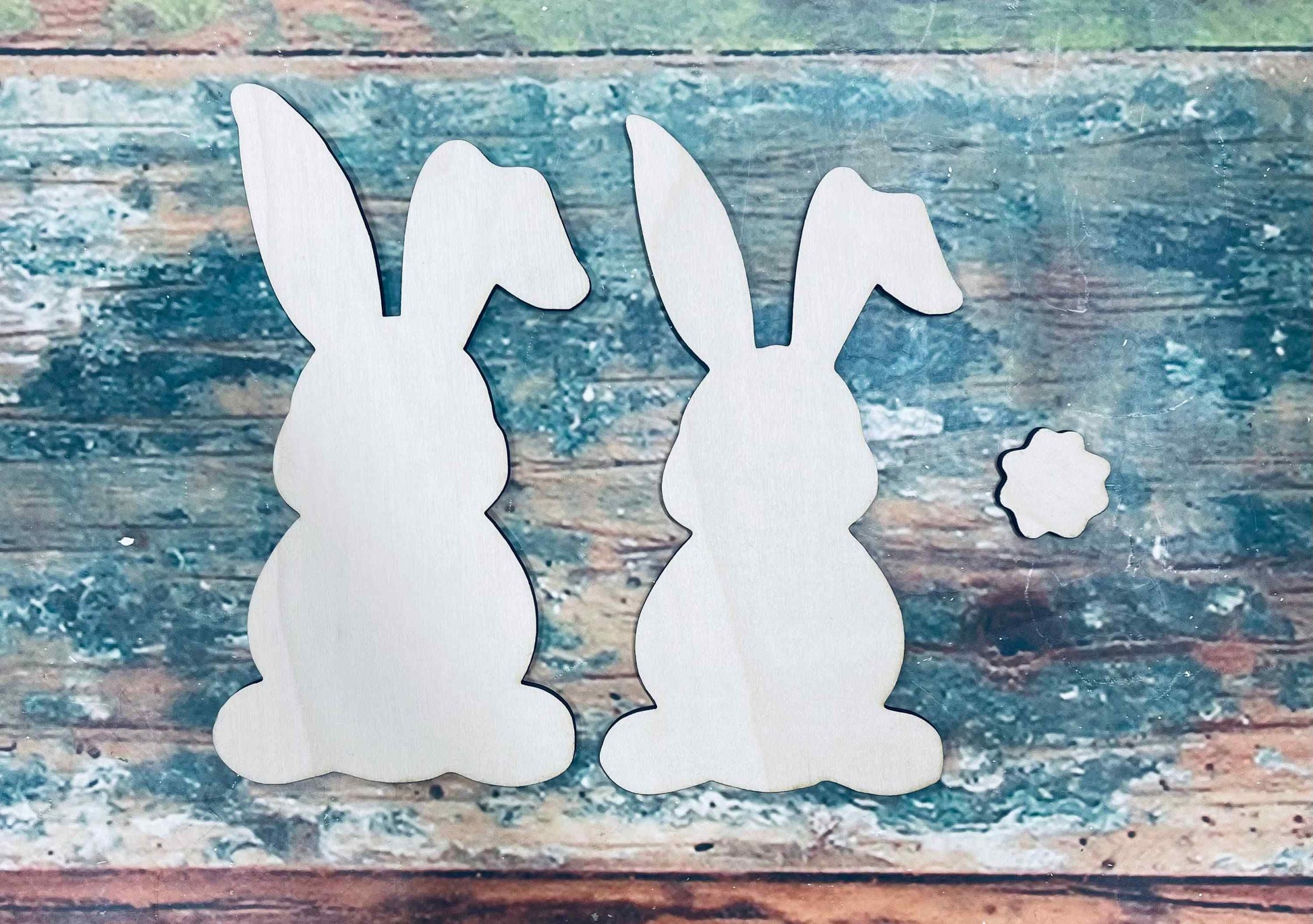 Easter Bunny, Easter Rabbit , 3/D, Create Your Own, Easter, Door Hanger, Cut Out, Craft, Cutout - Woodland Rustics