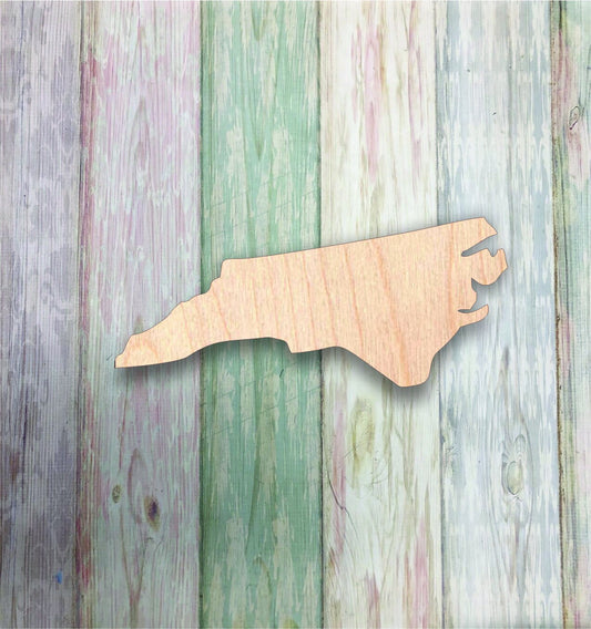North Carolina State Sign, Wall - Door Hanger or Cutout - Woodland Rustics
