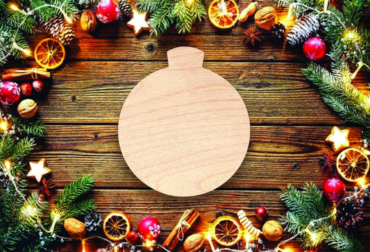 Christmas Tree Round Ornament, Sign, Craft Cutout - Woodland Rustics