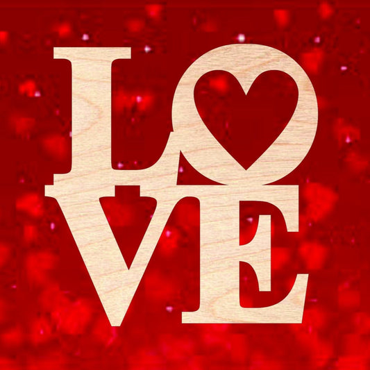 Love, Heart Sign, Wall - Door Hanger or Cutout - Woodland Rustics
