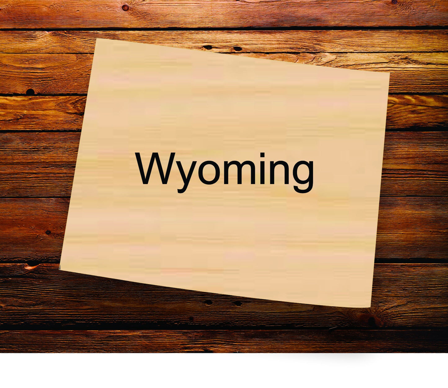 Wyoming State Sign, Laser Cut Out - Wall or Door Hanger or Cutout - Woodland Rustics
