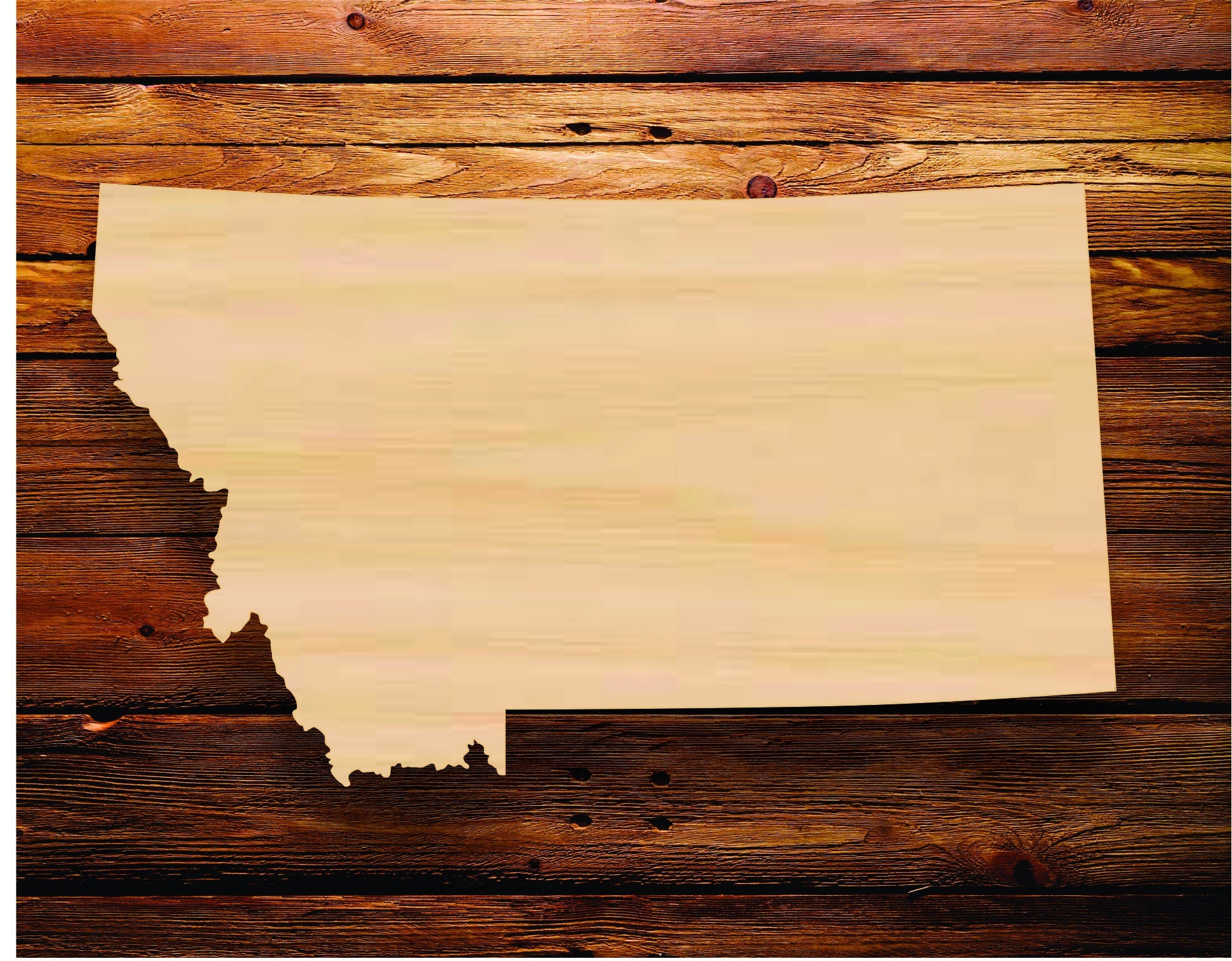 Montana State Sign, Wall - Door Hanger or Cutout - Woodland Rustics