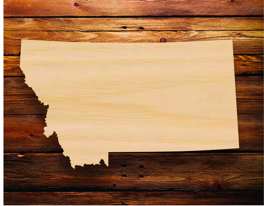 Montana State Sign, Wall - Door Hanger or Cutout - Woodland Rustics