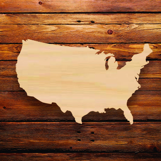 United States (USA) Sign, Wall - Door Hanger or Cutout - Woodland Rustics