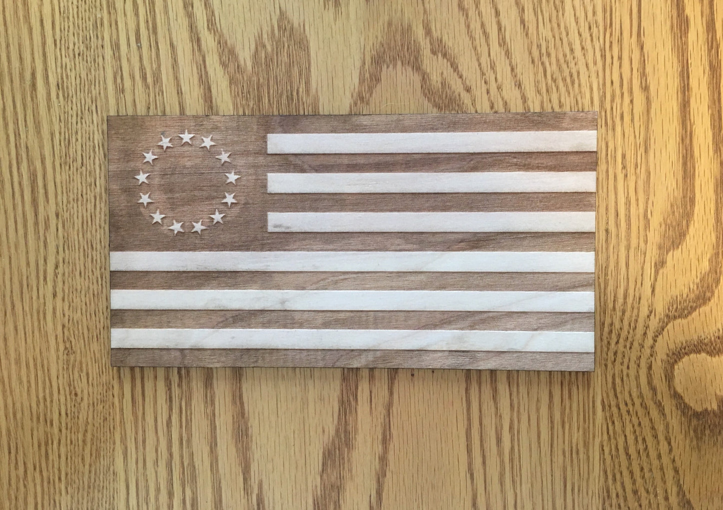 Betsy Ross (1777-1795) USA American Flag Patriotic Ornament, Sign, Craft, Cutout - Woodland Rustics