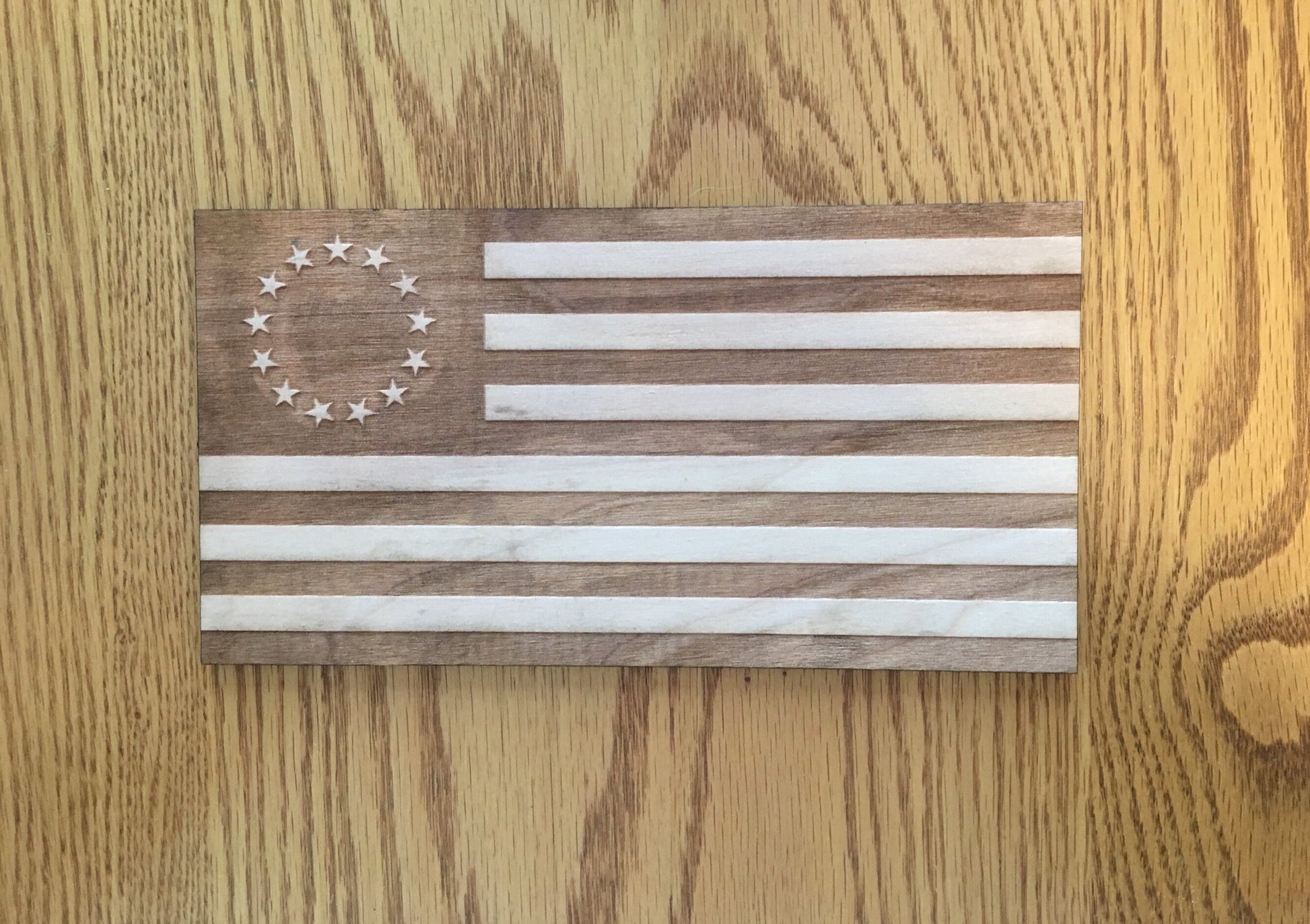 Betsy Ross (1777-1795) USA American Flag Patriotic Ornament, Sign, Craft, Cutout - Woodland Rustics