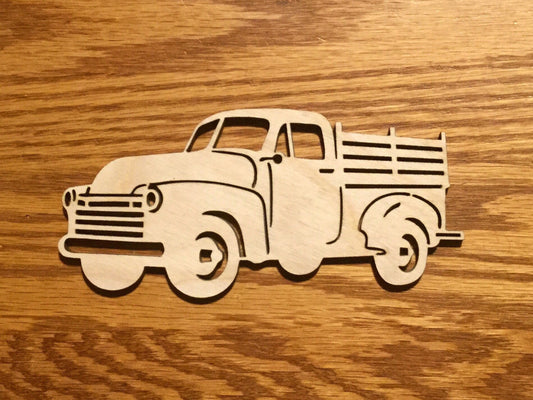Vintage, Old Truck 3 (With Side Boards) Ornament, Sign, Craft, Cutout - Woodland Rustics