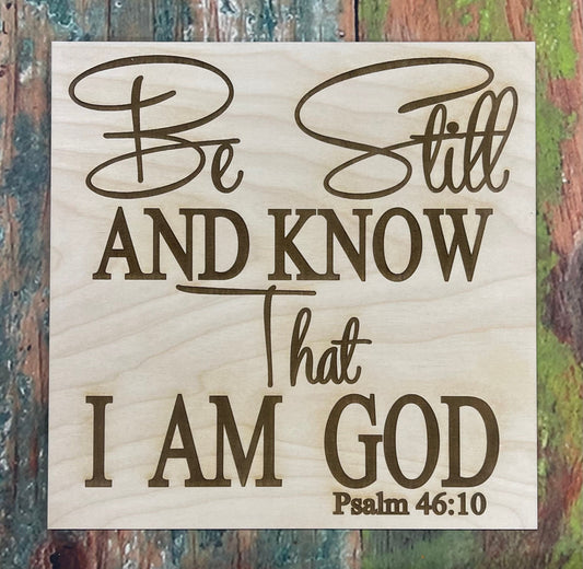 Be Still And Know Sign, Craft - Woodland Rustics