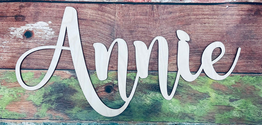Custom Name Wall Sign & Font, Personalized - Measurement By Length - Woodland Rustics