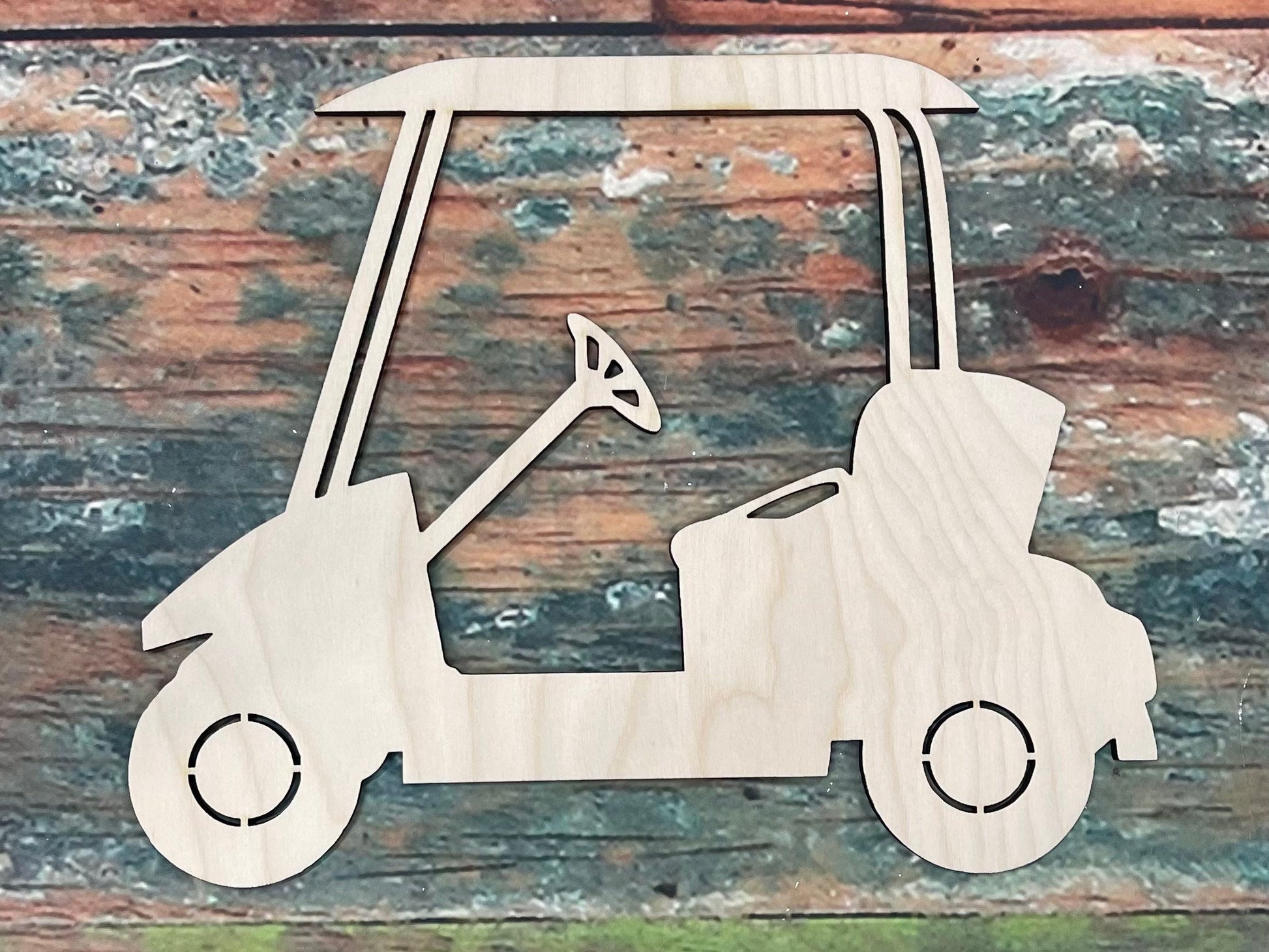 Golf Cart Cutout For Sign or Craft - Woodland Rustics