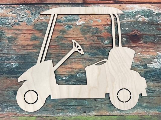 Golf Cart Cutout For Sign or Craft - Woodland Rustics
