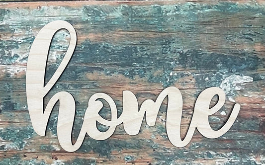 Home Sign, Craft, Cutout, Wall Hanger, Door Hanger - Woodland Rustics