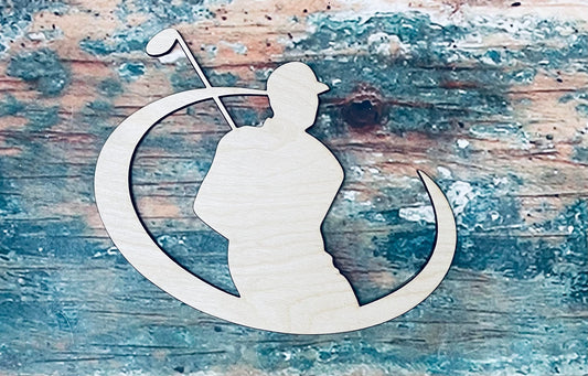 Golf Club Swing Cutout For Sign or Craft - Woodland Rustics