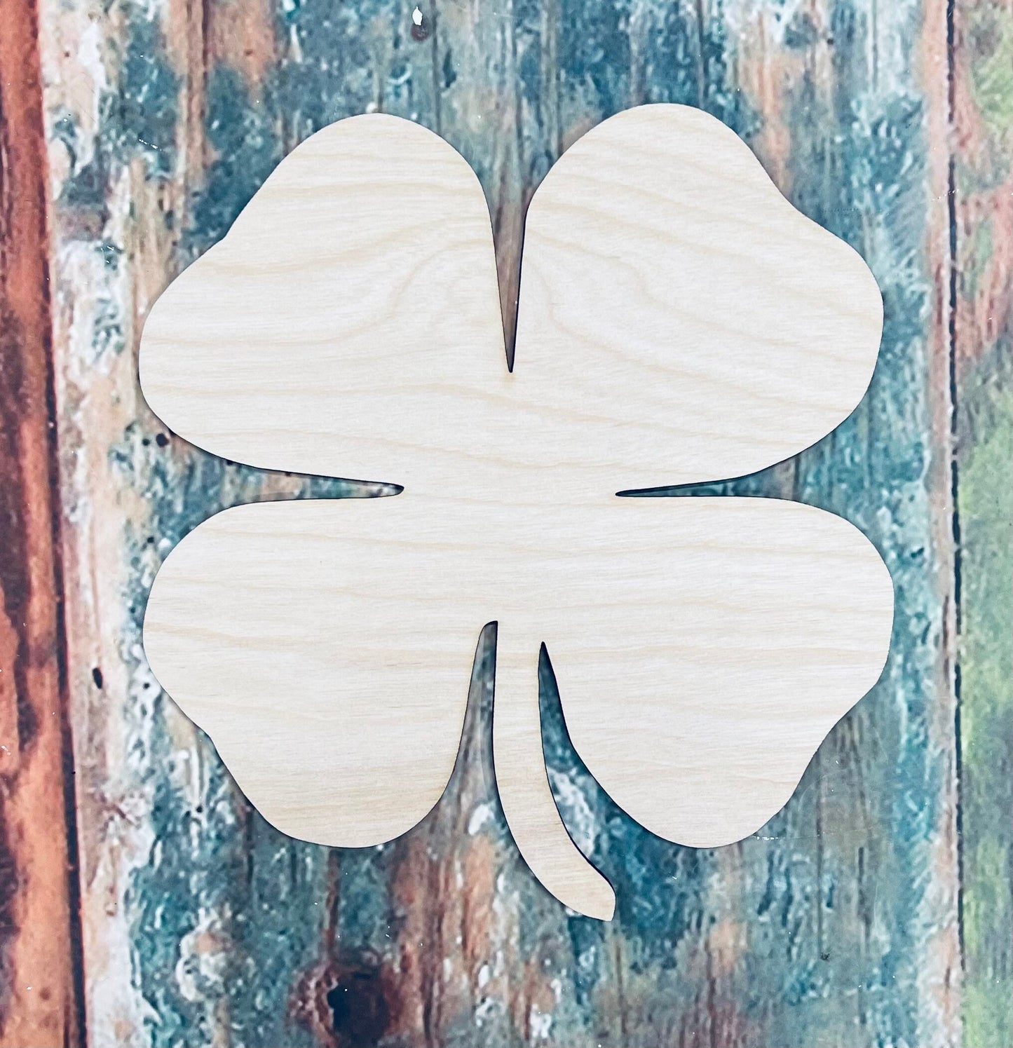 St. Patrick's Day 4 Leaf Shamrock Ornament, Sign, Craft, Cutout - Woodland Rustics